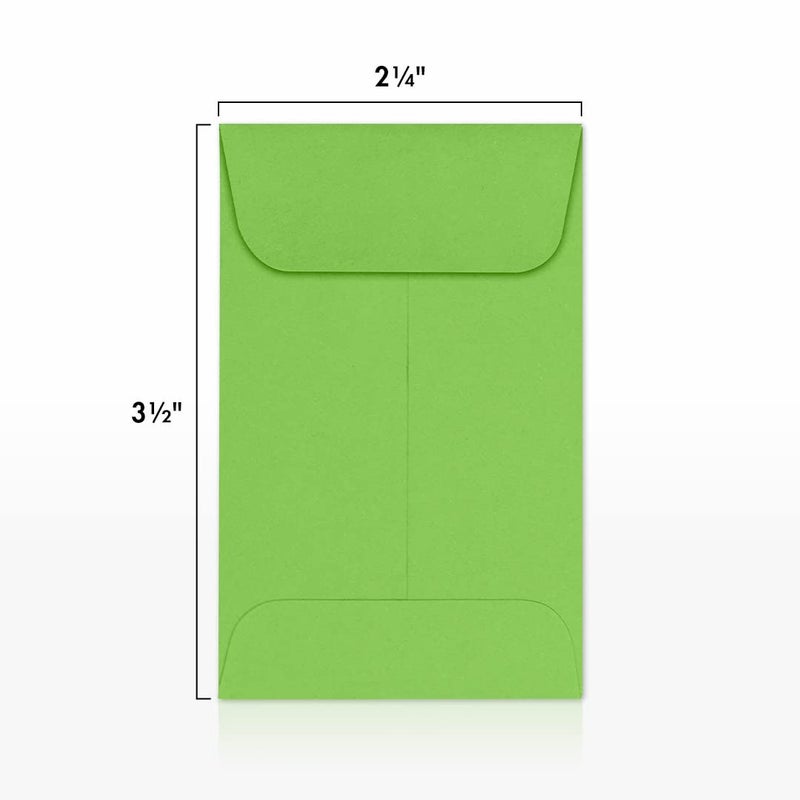 Envelopes.com LUXPaper Coin Envelopes, Limelight, 2 1/4-Inch x 3 1/2-Inch, 50-Count - Image 3
